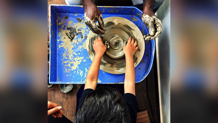 Apart from the terrazzo workshops, Art Rickshaw also hosts weekly ceramic and pottery workshops 