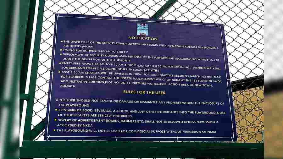 The notice that has come up in several parks across the township mentioning the usage charge