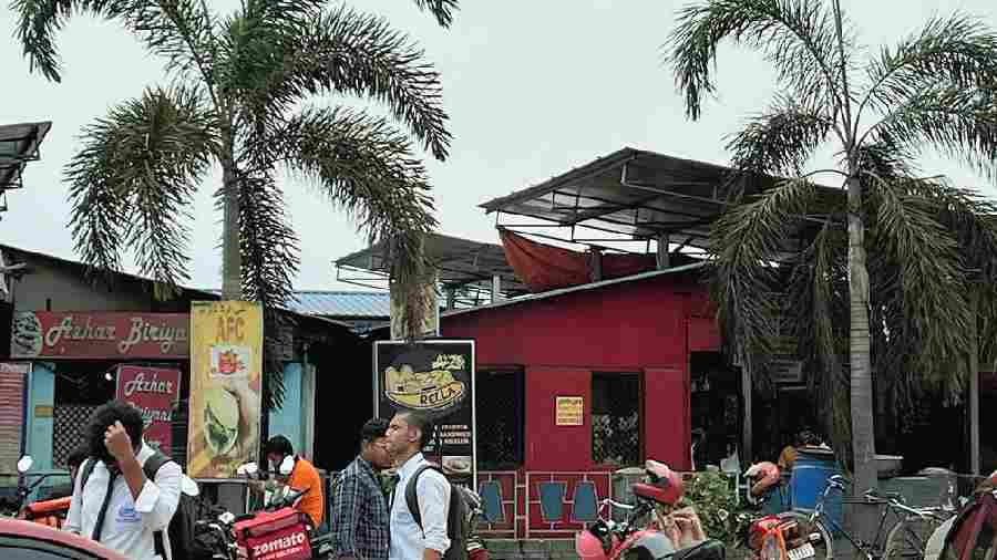 Stalls near Candor Techspace where hawkers were shifted years ago