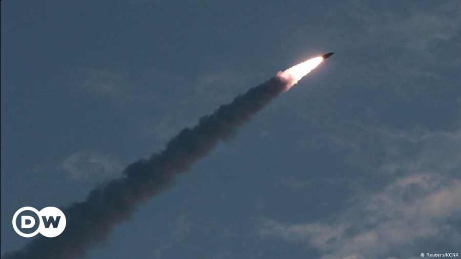 North Korea test-fired a salvo of eight short-range ballistic missiles toward the sea on Sunday
