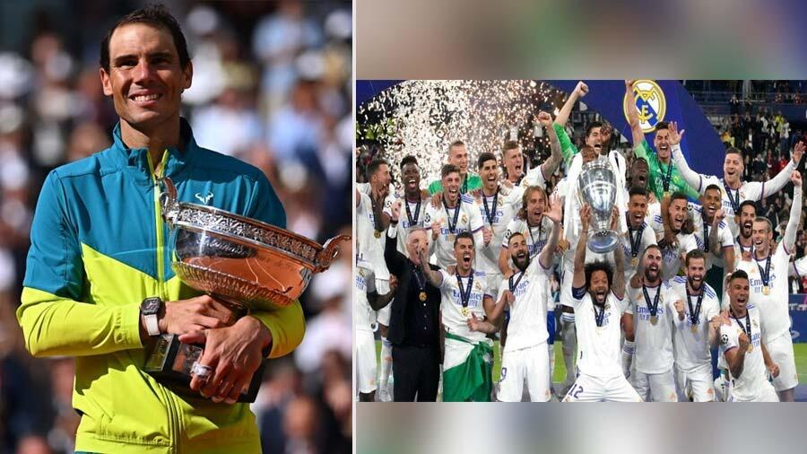Real Madrid won their 14th European Cup in Paris on May 28, eight days before Rafael Nadal won his 14th Roland-Garros title in the same city