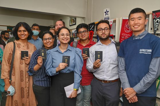  Students received their passports on the occasion of Students Visa Day  