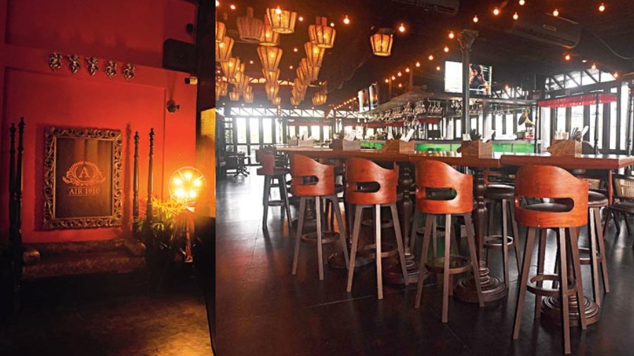 The 250-seater bar and lounge is divided into two sections, indoor and outdoor, adorned with vintage-style furniture, decor elements and lighting.