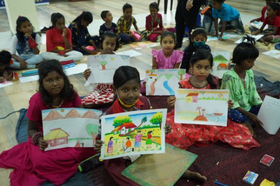 St. Xavier’s University, Kolkata campus, organised a sit-and-draw competition for children from six neighbouring villages — Kalthelberia, Kulberia, Boenta, Hathishaka, Jeerangancha and Dharamtalla-Panchuria — adopted by the university to mark World Environment Day. 