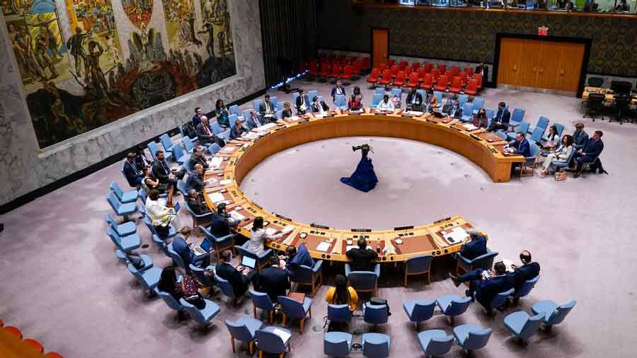 The United Nations Security Council meets on threats to international peace and security