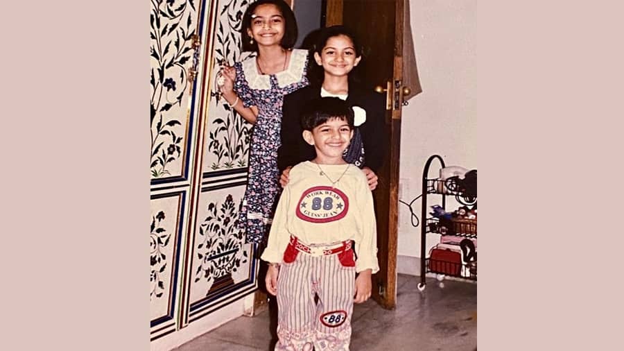 One from “chachu” and producer Boney Kapoor’s album — the sibling trio of Sonam, Rhea and Harshvarrdhan.