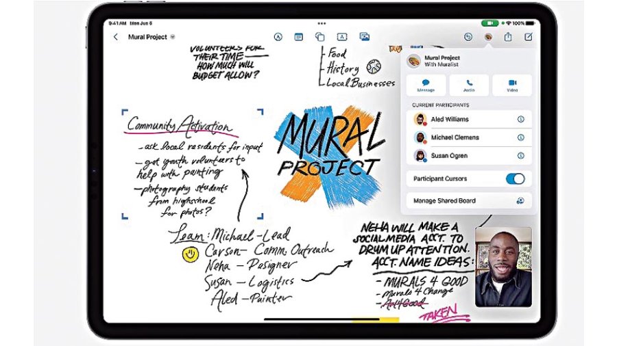With full support for Apple Pencil, Freeform gives users the ability to see, share, and collaborate in real time on a flexible canvas