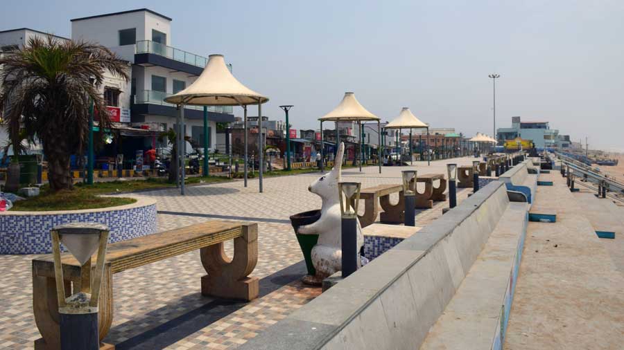 The renovated waterfront at Gopalpur