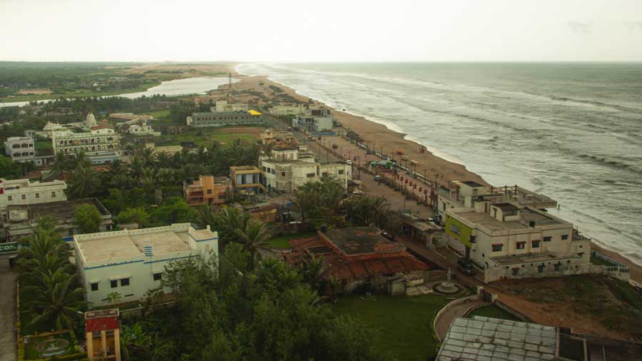  A 2009 photograph of Gopalpur from the top of the lighthouse