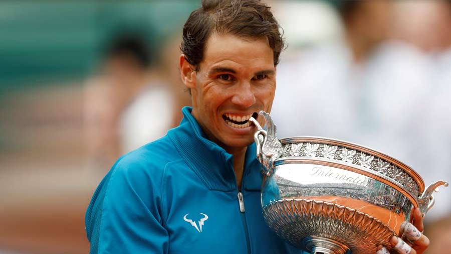 The new design for the French Open men’s trophy will be subject to the Rafael Nadal bite test before being approved for use