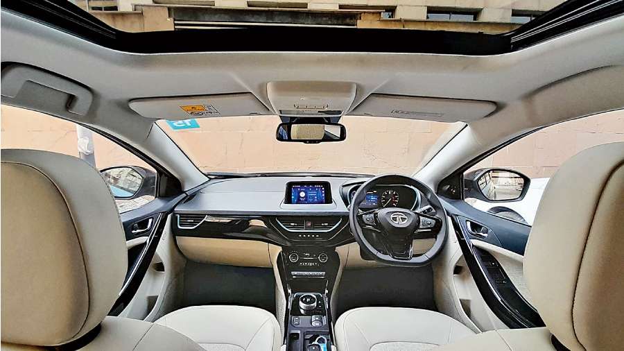 The cabin remains more or less the same as that of the standard Nexon EV but is a comfortable place to be