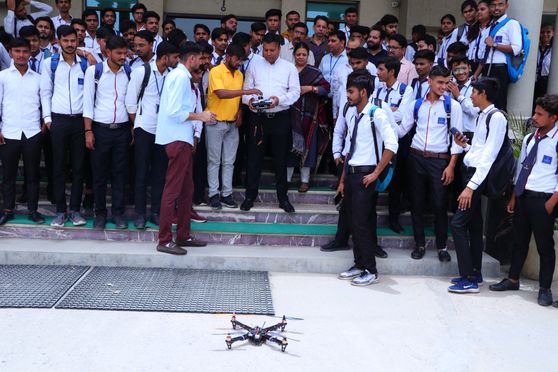 Sanskriti University chancellor Sachin Gupta inaugurated the course by flying a drone. 