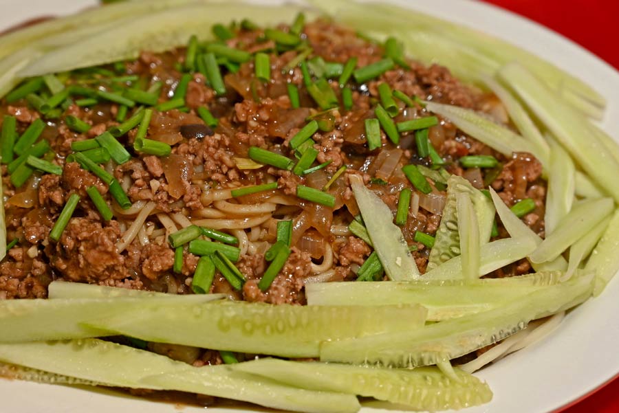 A plate of Cha Jang Mein Pork can easily lift up your spirits after a hectic day of work. If you try this dish you will weigh only Rs 190 less when you leave the eatery.  