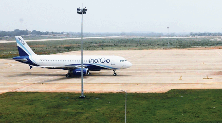 The trial run of an IndiGo flight at Deoghar airport earlier this month.