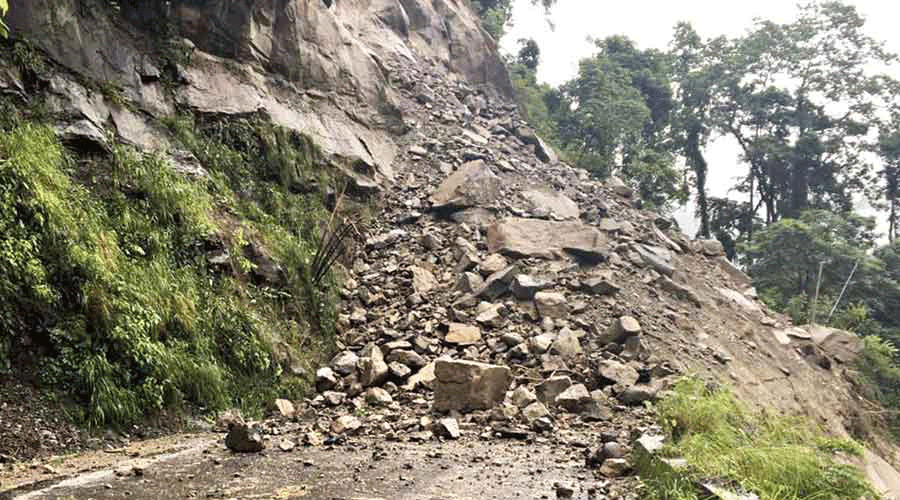 Landslides were also reported from Azara, Gandhibasti and Amseng.  