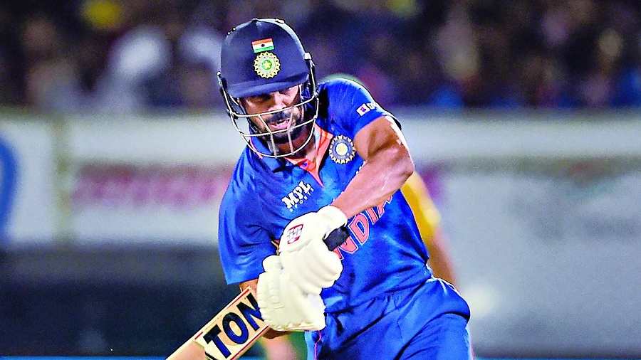 Ruturaj Gaikwad during his 35-ball 57 against South Africa in the third T20I in Visakhapatnam on Tuesday