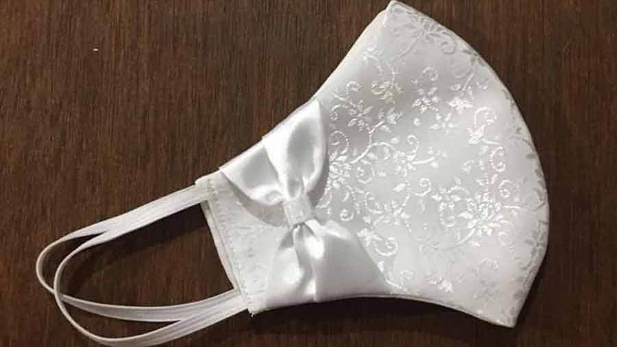 A little tailored mask to go with christening outfits 
