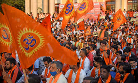 A Bajrang Dal protest march over the Prophet remarks