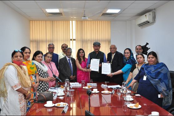 NICR and Amity University officials at the MoU signing ceremony 