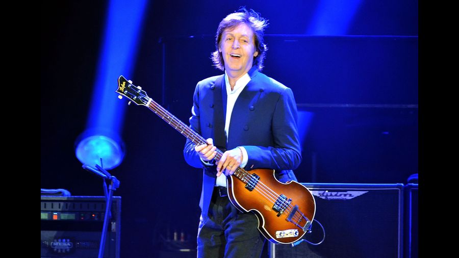 McCartney performs at a London concert in 2015