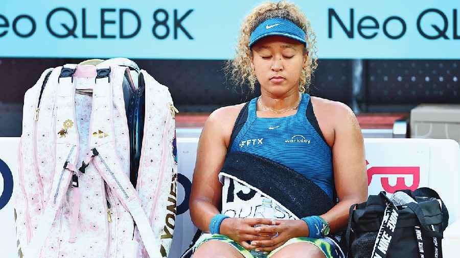 The left Achilles continues to trouble Naomi Osaka