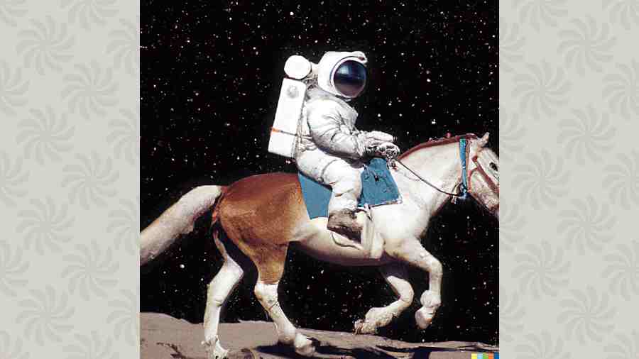 Dall-E 2’s picture interpretation for ‘A photo of an astronaut riding a horse’