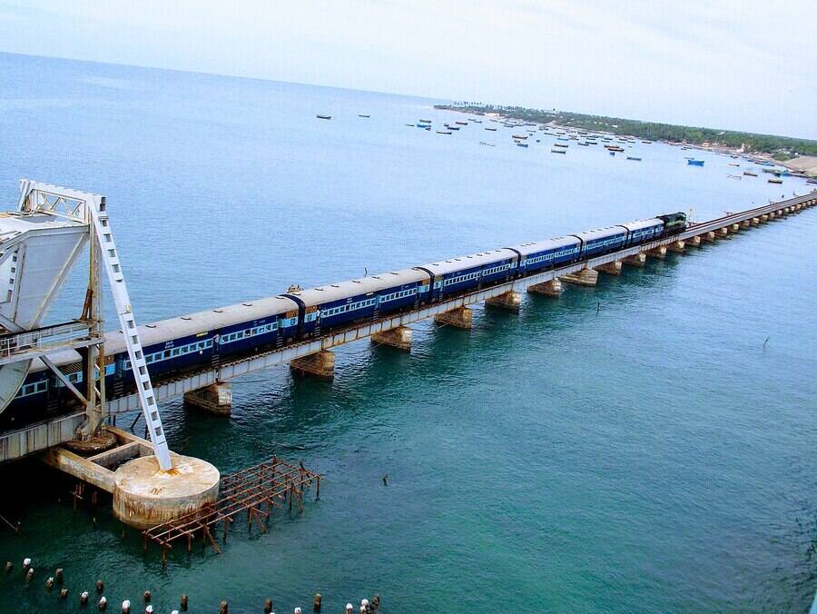 The Pamban Bridge (in picture), one of the country’s most scenic and daring rail routes, opened in 1914 and was India's first sea bridge. It was also the longest sea bridge till 2010 when the Bandra - Worli sea link came into operation