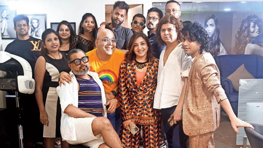 The team of BBlunt posed for a picture together with their guests. “I wanted to celebrate Pride Month because people here are still not fully aware of it. So I wanted to pamper the community and its supporters. So I called those who I could... those who have excelled in their fields, to give them whatever treatment they want,” said Priti Agarwal.