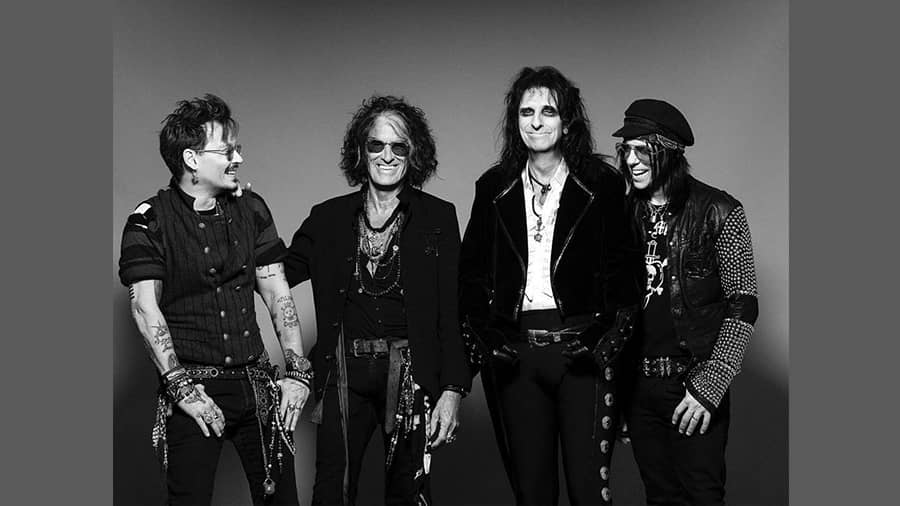 Band members of the ‘Hollywood Vampires’. 