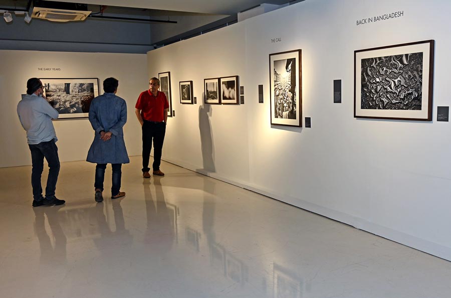 Visitors admire Shahidul Alam’s works that highlight freedom of speech and expression. 