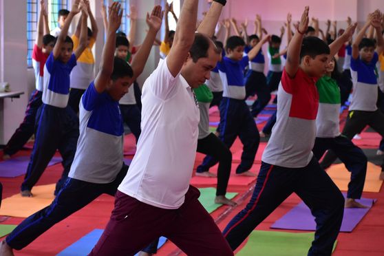 The Common Yoga Protocol 2022 was demonstrated under the guidance of yoga experts of the school’s sports department of the school. Griffins International School headmistress Ruma Mazumder and academic director Abhishek Kumar Yadav, too, took part in the event to motivate the students.  