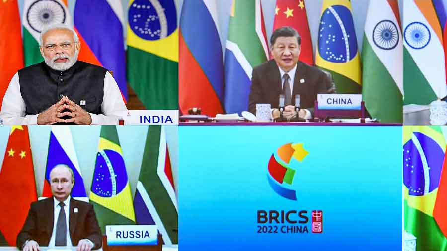 BRICS leaders at the virtual summit