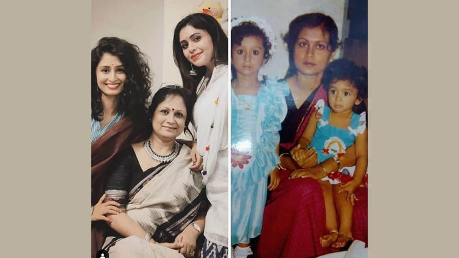 Ritabhari’s throwback photos with mum Satarupa Sanyal and sibling Chitrangada are adorable.