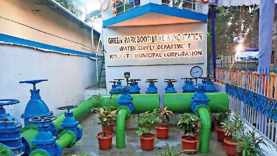 The booster station in Behala after it was inaugurated on Friday 