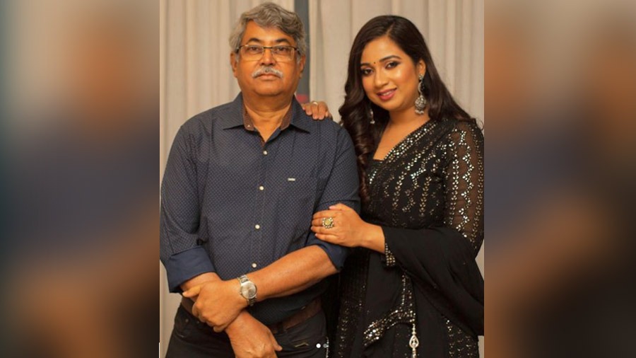 Singer Shreya Ghoshal uploaded this photograph on Instagram on Sunday, June 19, with the caption: "Happy Father’s Day to the dads in my life. The pillars, the strength, the unconditional givers of the family ♥️ #fathersday #happyfathersday"