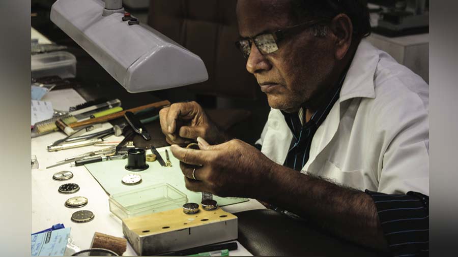 The shop’s specialisation remains the repair and servicing of watches 