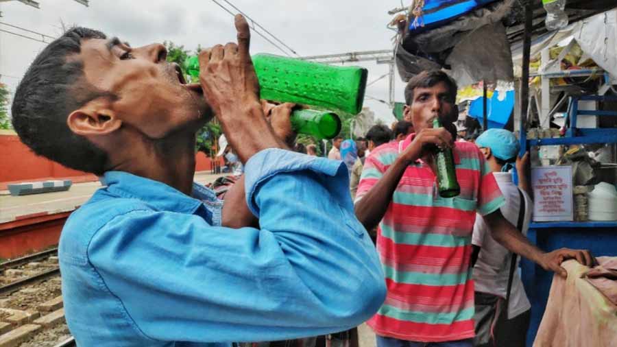 The refreshing drink is in high demand from daily commuters during the summer