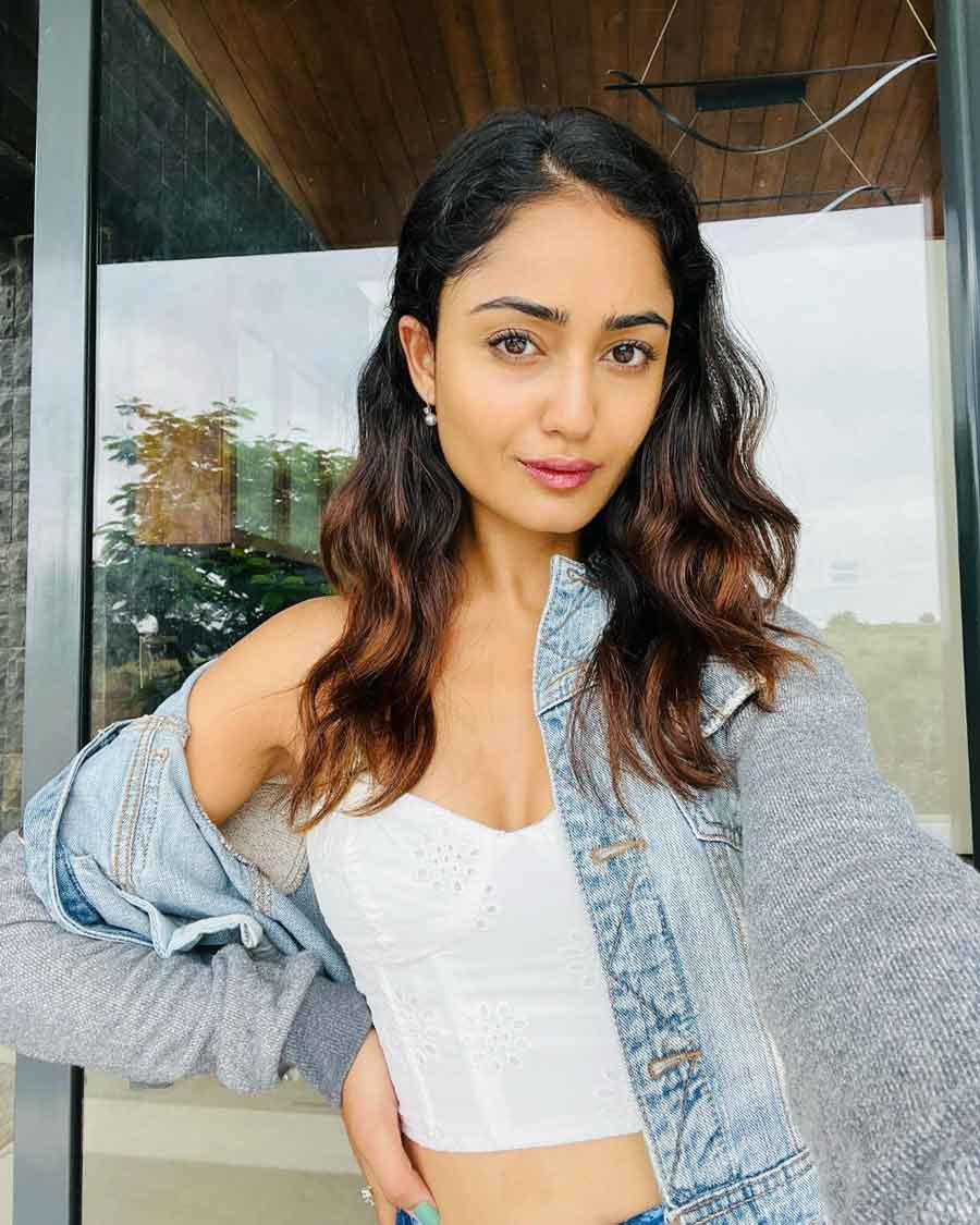 Actress Tridha Choudhury uploaded this photograph on Instagram on Tuesday with the caption: “Born with it ”