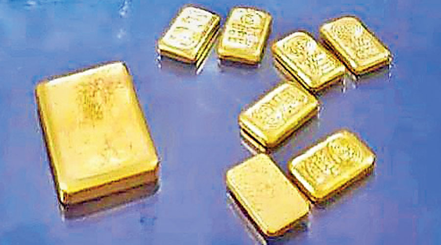 The gold bars after they were recovered