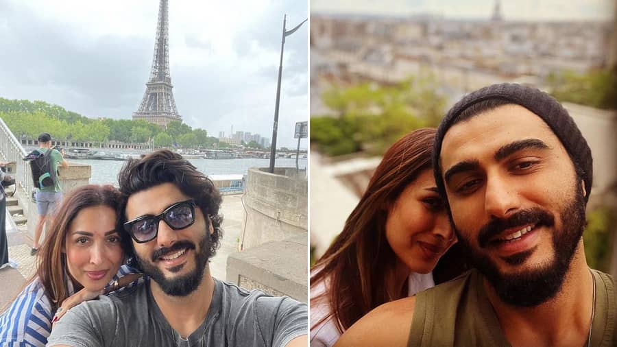 Some serious #CoupleGoals as the actors paint Paris (and the netspace) red!