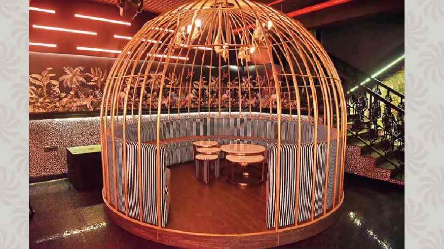 The Cage is the first PDR you see upon entering the club. With a round seating, this can pack in around 12 people.