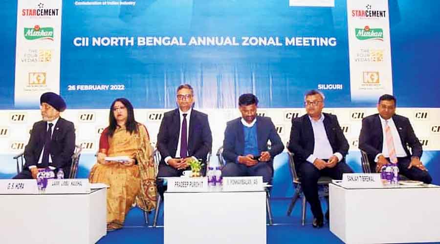 The annual meeting of the north Bengal zonal council of the Confederation of Indian Industry in progress in Siliguri on Saturday.