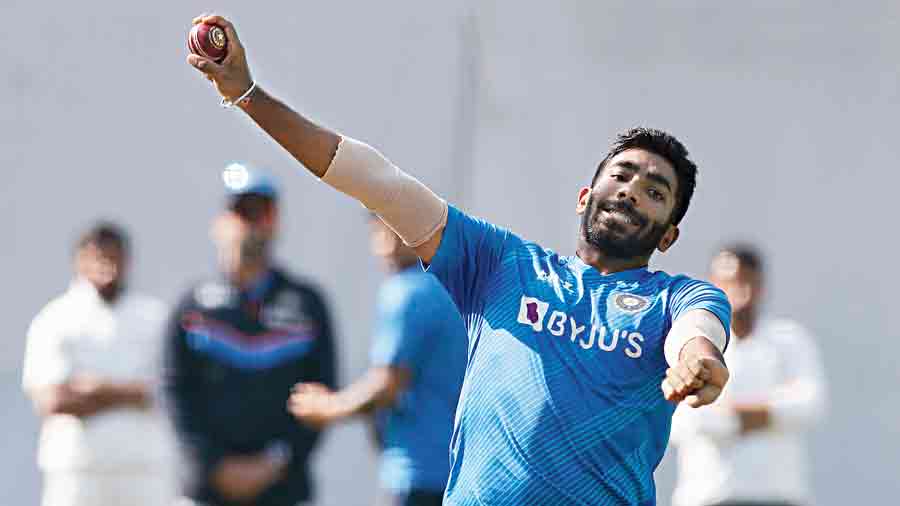 India vice-captain Jasprit Bumrah during practice for  the Test series against Sri Lanka in Mohali on Tuesday.