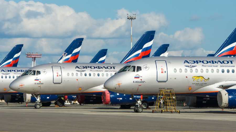 Flagship Aeroflot and other carriers faced the western crackdown as the effects of sanctions over Russia’s invasion of Ukraine.