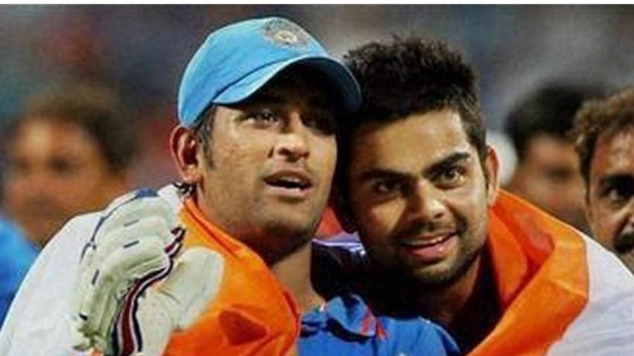 Virat with MS Dhoni 