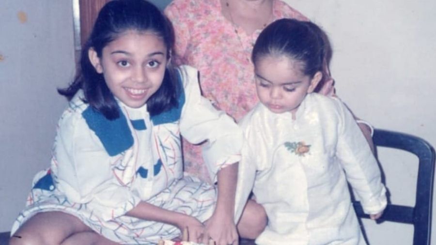 Virat, the kid with his mother and sister