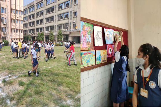The school campus came back to life with students decorating their classrooms and enjoying time outside as well.