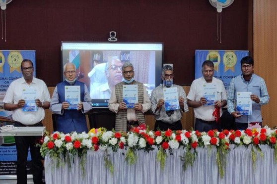 The souvenir being released at the inauguration of the conference at NIT Jamshedpur.