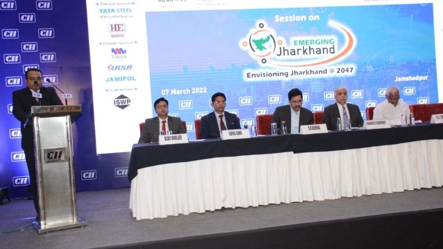 The participants attending the CII session on Emerging Jharkhand : Envisioning Jharkhand @ 2047 at The Alcor Hotel on Monday. 