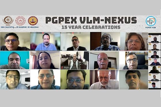 The 15th year virtual celebrations of PGPEX-VLM programme was attended by eminent speakers, founding members, alumni and professors.  
